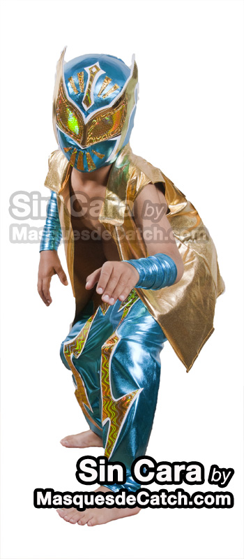 Kid SIN CARA  Outfits (from 5 to 12 years old - 2 size - Costume outfits & pants Blue and Gold